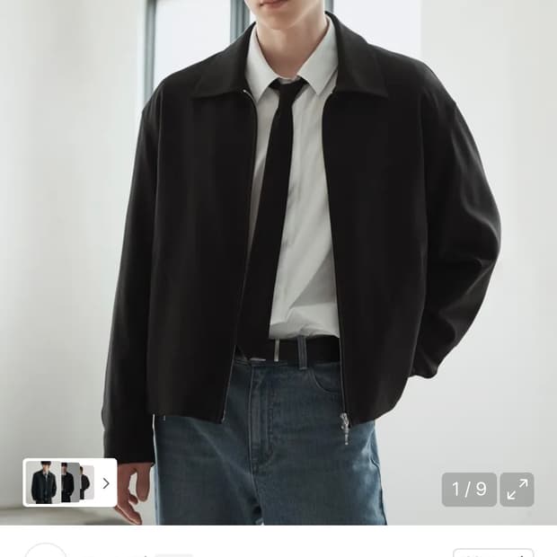 (L) 드로우핏 [서강준 PICK]도브 울 블루종 자켓 [BLACK]판매