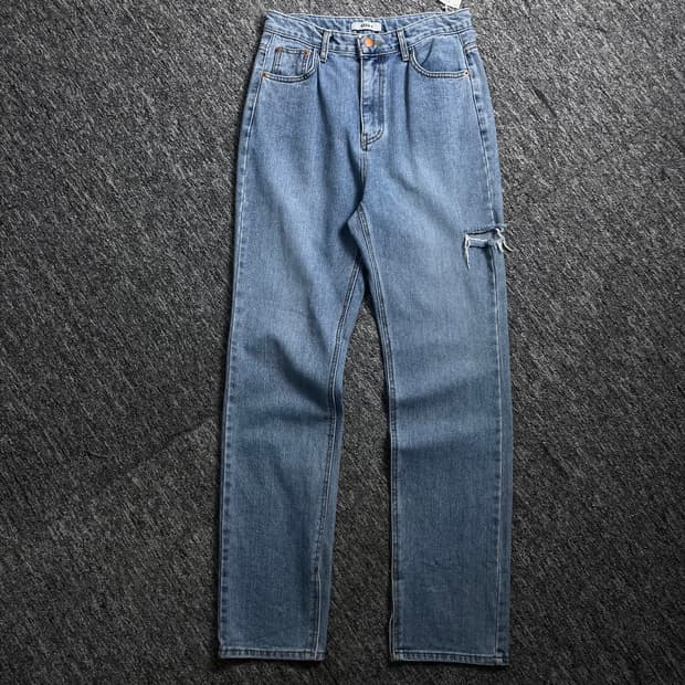 빈티지 우먼스 디스트로이드 슬림 데님 팬츠o 2583