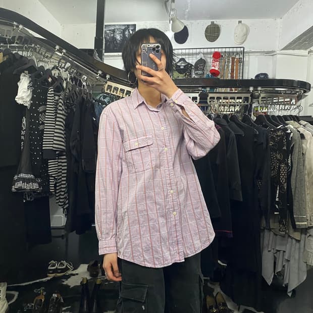 Courrege homme 체크 셔츠