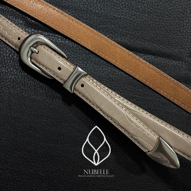 🌗 Alligator western belt / 크로커다일 웨스턴 벨트