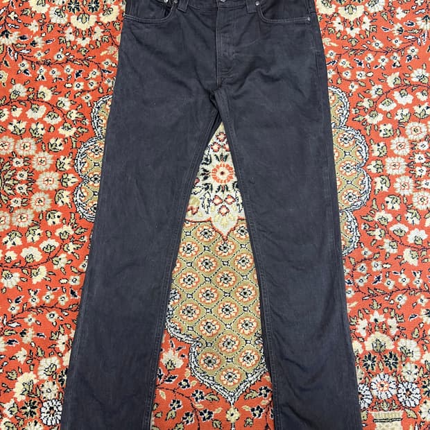 [33] 누디진 씬핀 블랙 데님 팬츠