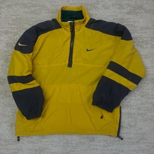 [L] 90s 올드스쿨 나이키 빅로고 스우시 아노락 후리스 내피 OK 