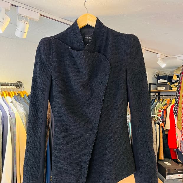 타임 블랙 텍스쳐 자켓 (이탈리아 원단)