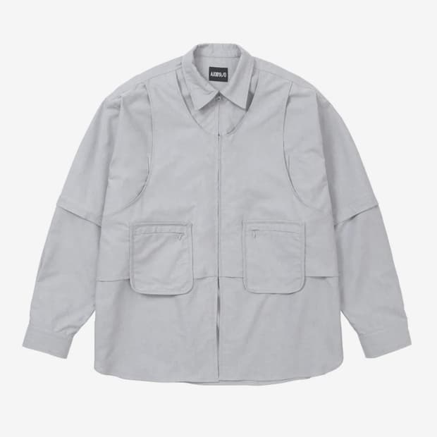 아조바이아조 레이어드 베스트 옥스포드 셔츠 