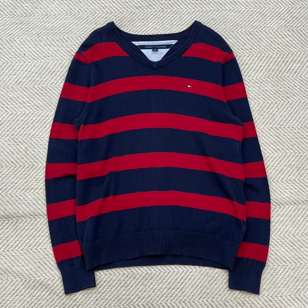 타미힐피거 스트라이프 니트 r3280