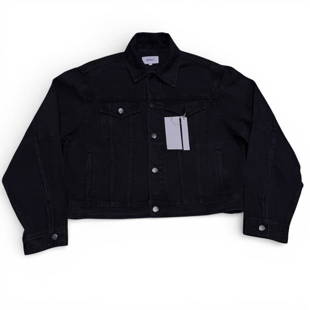 새상품 2 SENCI 센씨 블랙 흑청 데님자켓