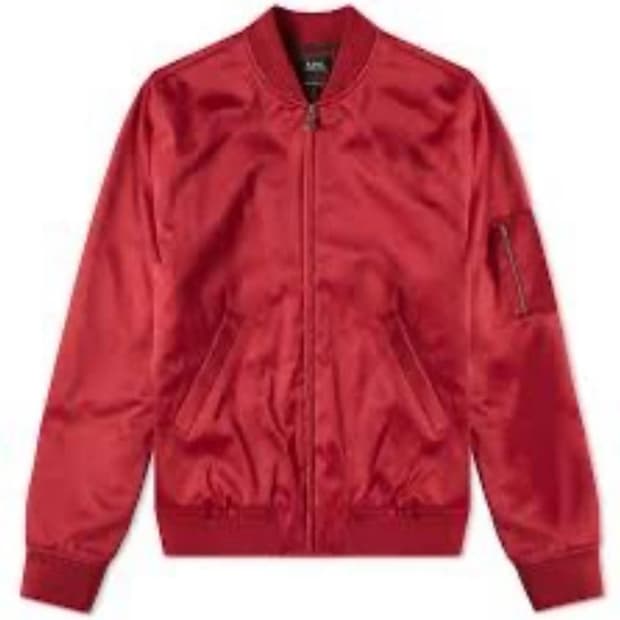 A.P.C. Crimson Nylon Ma-1 자켓 S(95)팝니다
