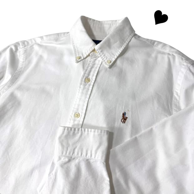 신형 폴로 랄프로렌 옥스퍼드 화이트 셔츠