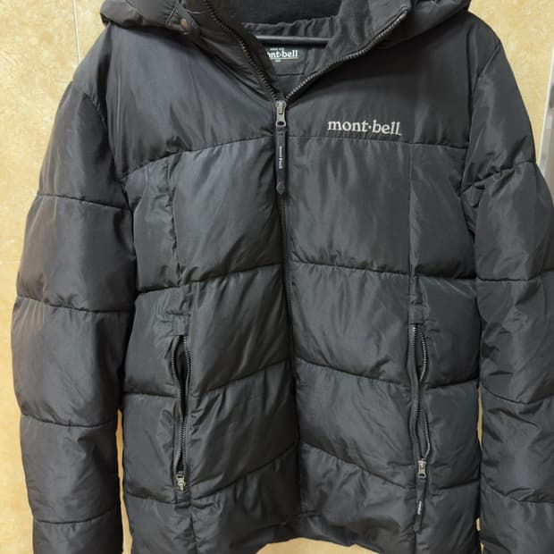 몽벨 헤비 후드 자켓 숏패딩