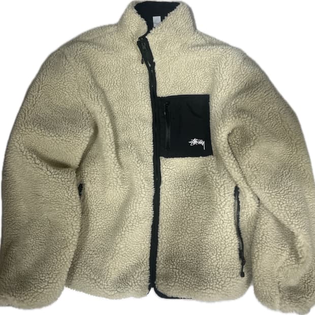 스투시 쉐르파 후리스 아이보리 L사이즈 