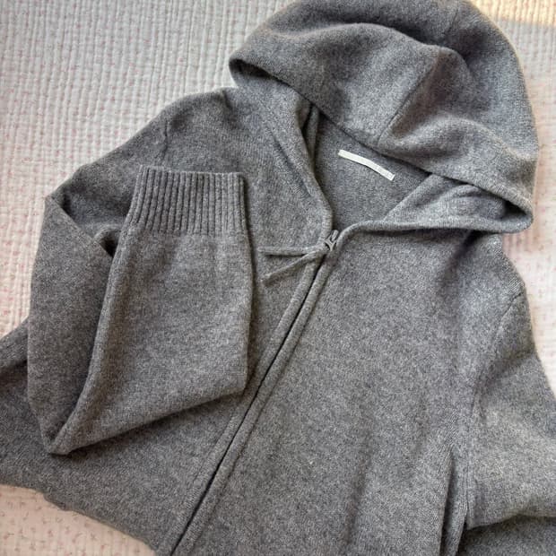 JPN/ 그레이울후드집업 울후드집업 레이후드집업 모리걸후드집업