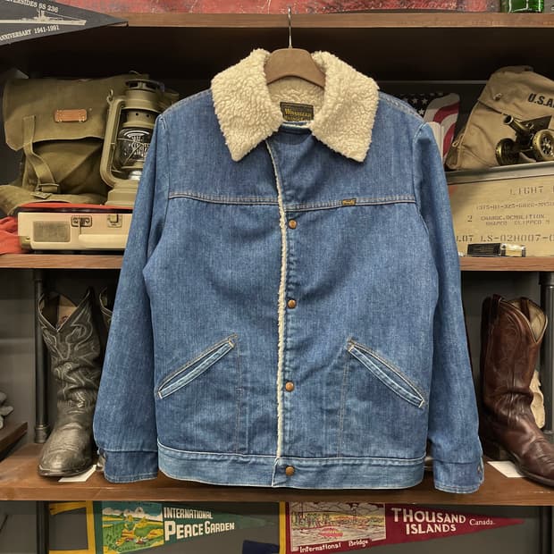 80s 랭글러 Made in USA 쉐르파 데님 자켓