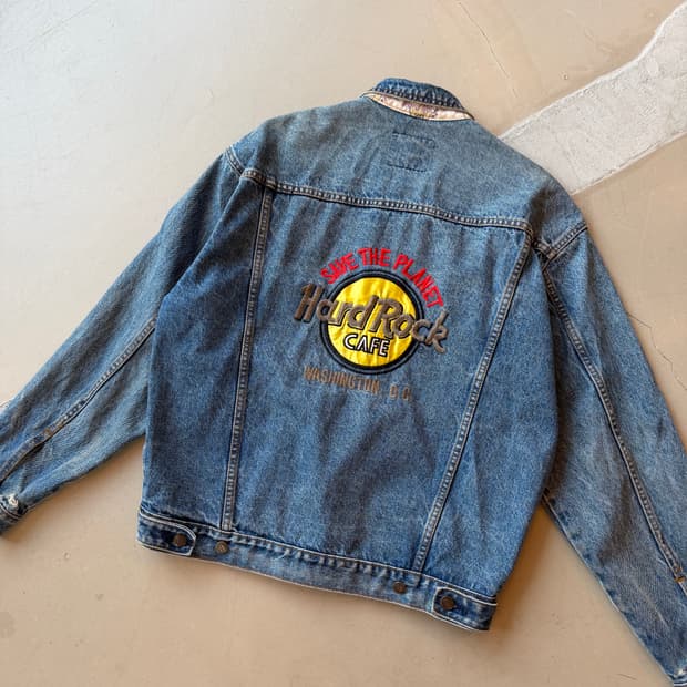 하드 락 카페 워싱턴 D.C 데님 트러커 자켓