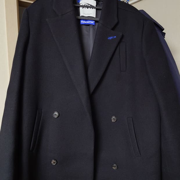 [xs-s] 자라 아더에러 1차 오버사이즈 울 코트 블랙