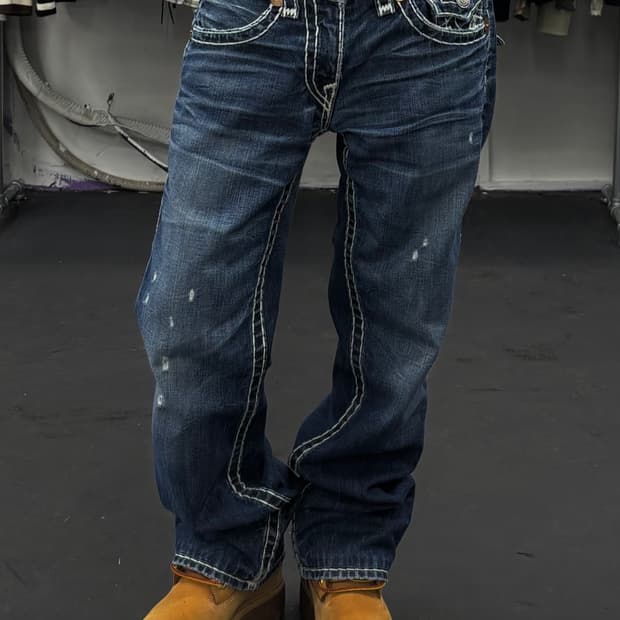 트루릴리전 스티치 데님팬츠