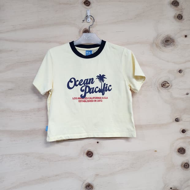 141) 오션퍼시픽 크롭 반팔 티셔츠