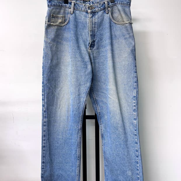 폴로 진스 아치 로고 와이드 데님 팬츠