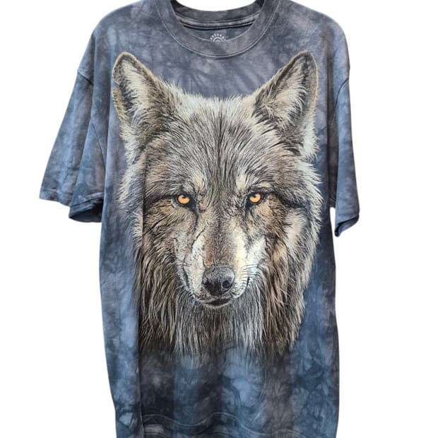 The Mountain 늑대 프린팅 반팔 티셔츠