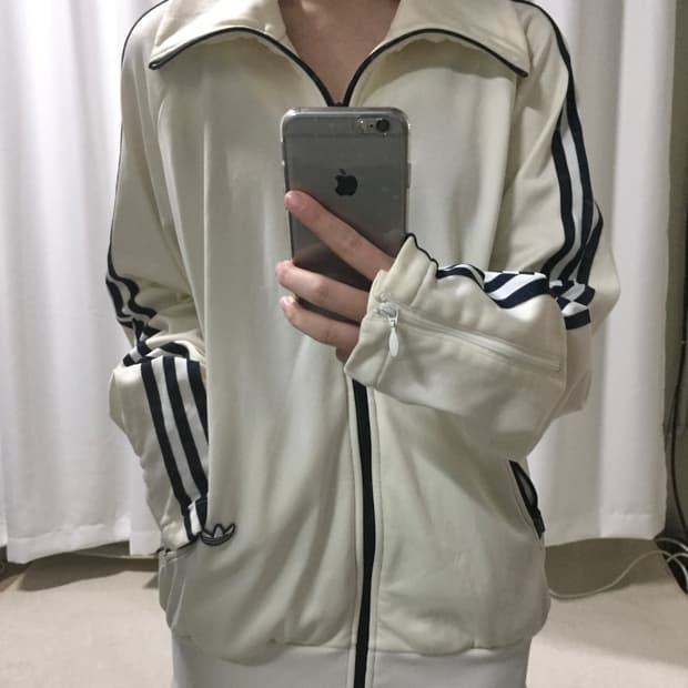 아디다스 80‘s 90's 레어 희귀 흰검 져지 트랙탑