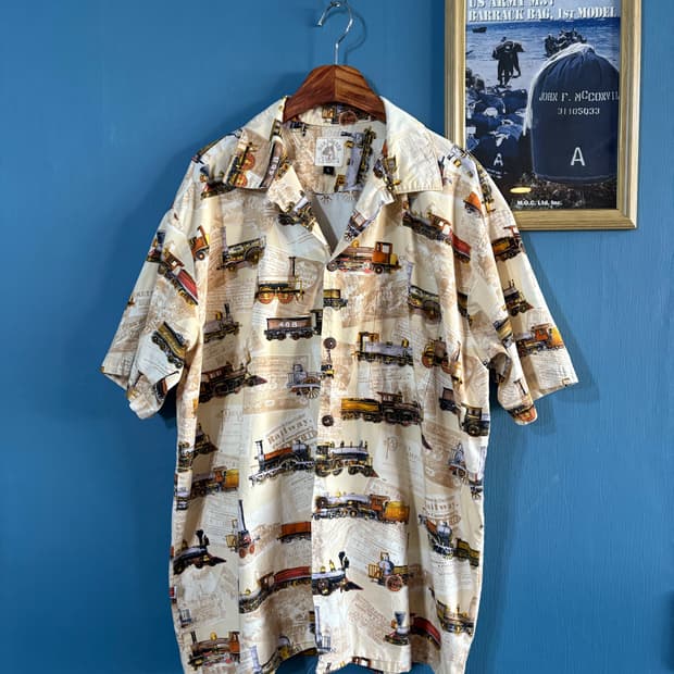 90s Vtg Max Boxxer Railway Shirt. 