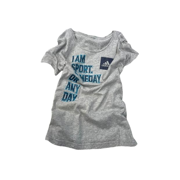 Adidas print grey t shirt