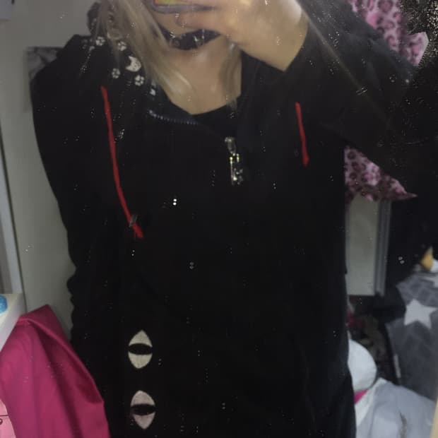 펑크 네코 고양이 후드집업