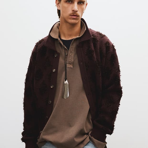 렉토 플라워 가디건 버건디