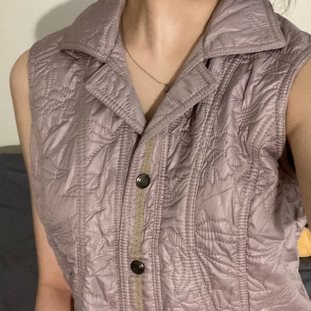 jpn) vintage quilted vest