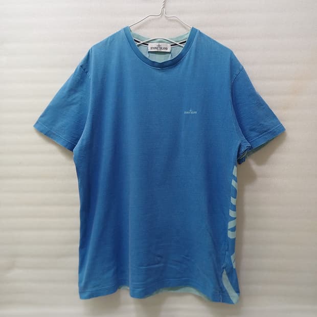 국내 스톤아일랜드 얇은 빈티지 라운드 반팔 티 남성 XL 사랑봉봉