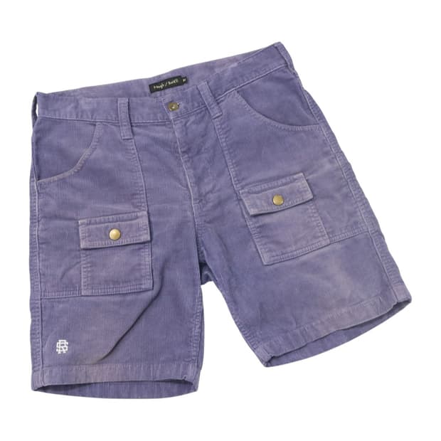 러프앤스웰 빈티지 퍼플 코듀로이 카고 반바지 (M)