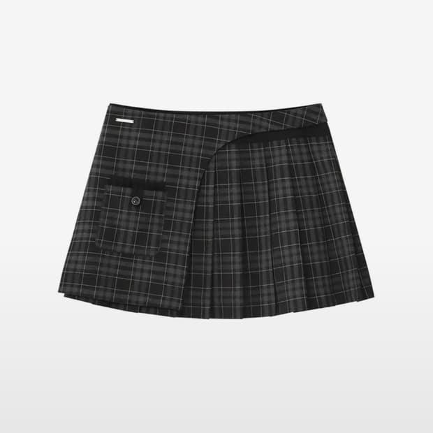 미세키서울 Pocket layered check skirt 스커트
