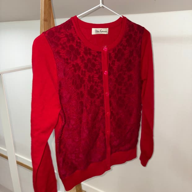 일본 빈티지 플라워 가디건