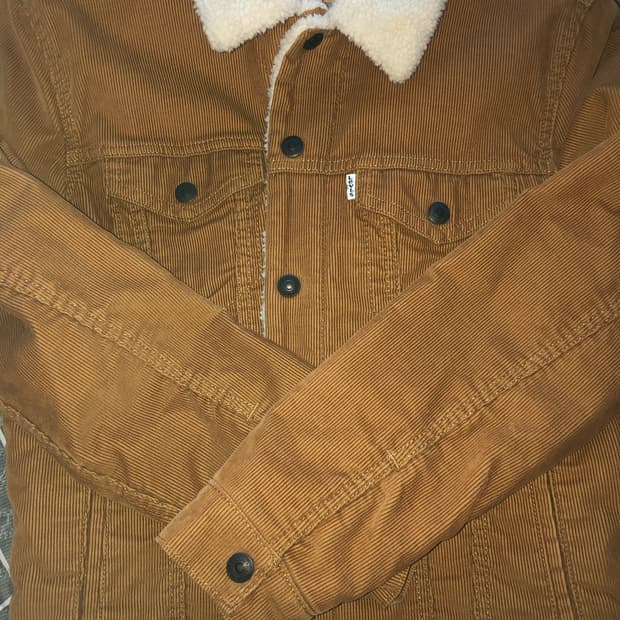 화이트 리바이스 쿄듀로이 자켓