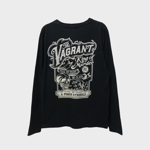 SHELTY 스컬 자수 긴팔 슬리브리스 64214