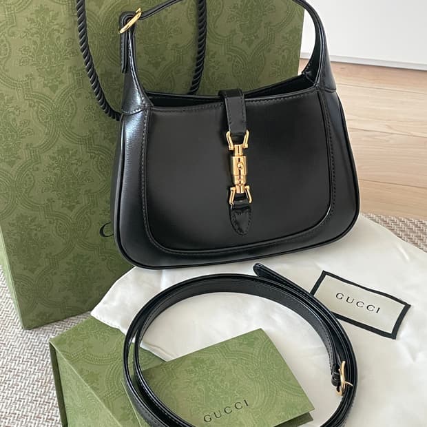 (백화점 구매 정품)구찌 재키 미니 블랙 상태최상