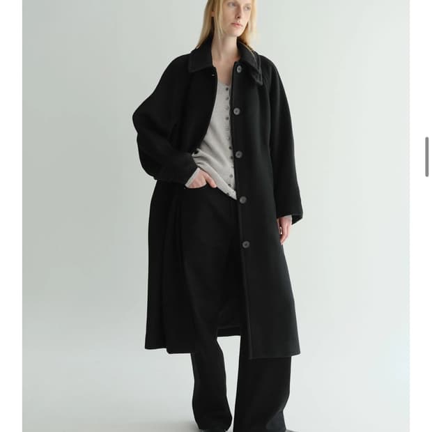 이아 eaah 울 발마칸 블랙코트 36(s)