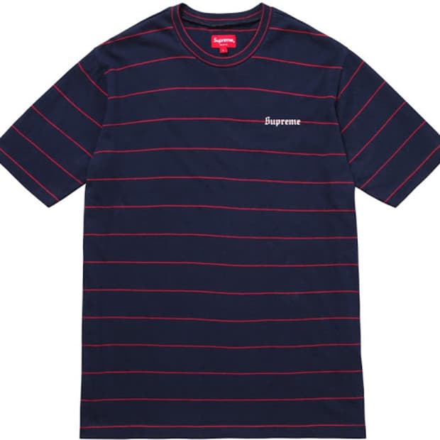 [M] 슈프림 PIN STRIPED T-SHIRTS 네이비