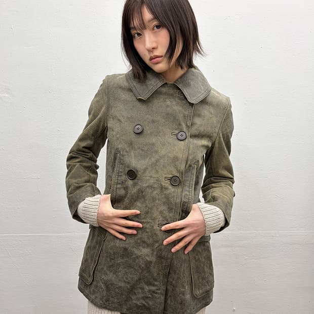 폴 스미스 카우 레더 더블 자켓