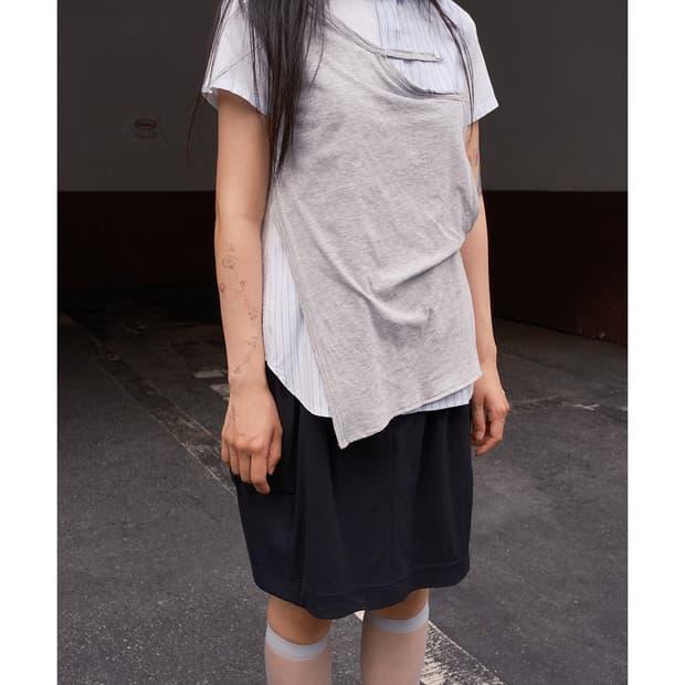 Balloon ribbed skirt