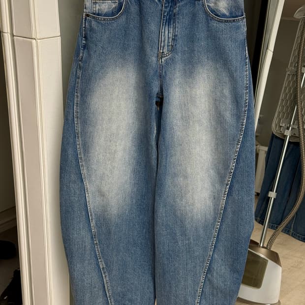 [XL] 디앤에스알 DNSR 커브드 데님 팬츠 블루