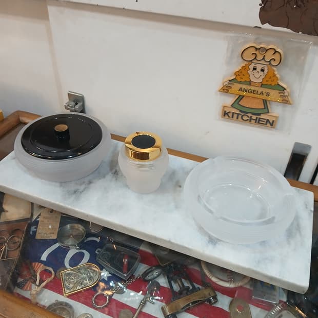 빈티지 글라스 재털이 셋트