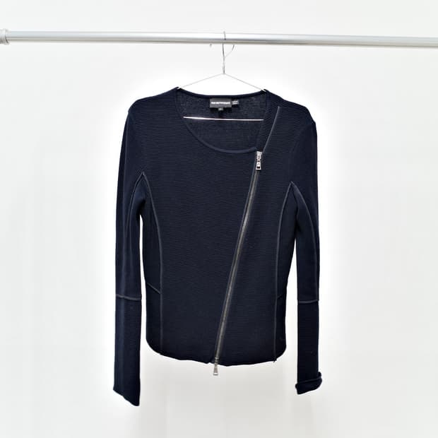 Emporio Armani Knit Biker Jacket