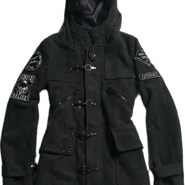 고스트오브할렘 펑크 모직 코트 자켓 고스 고딕 