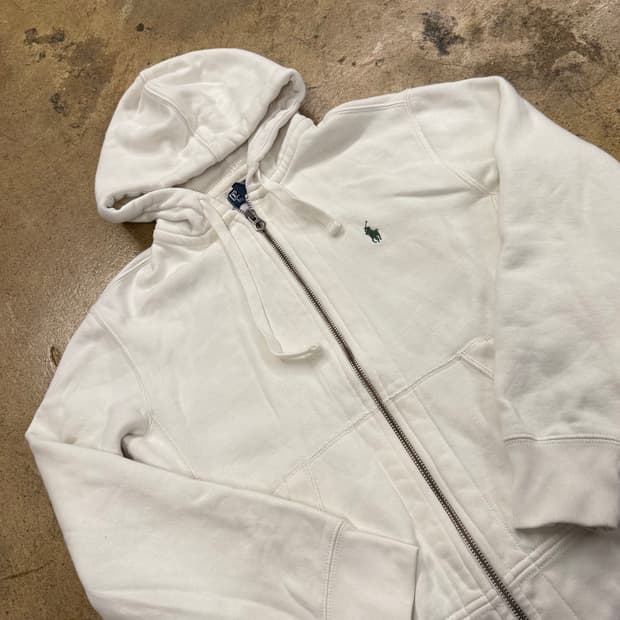 폴로 랄프로렌 화이트 후드집업