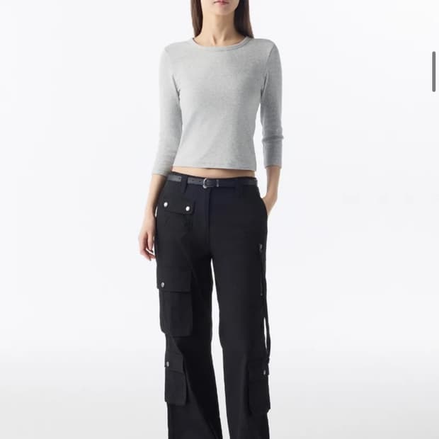 무신사 스탠다드 우먼 7부티 그레이