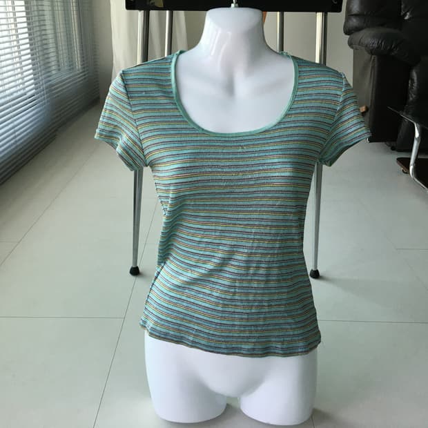 stripe knit tee