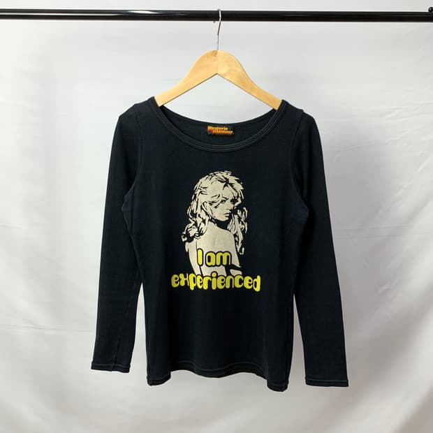 히스테릭 글래머 i am experienced 롱슬리브 티셔츠