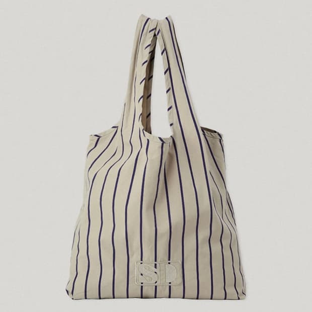 스무드무드 mug striped bag beige