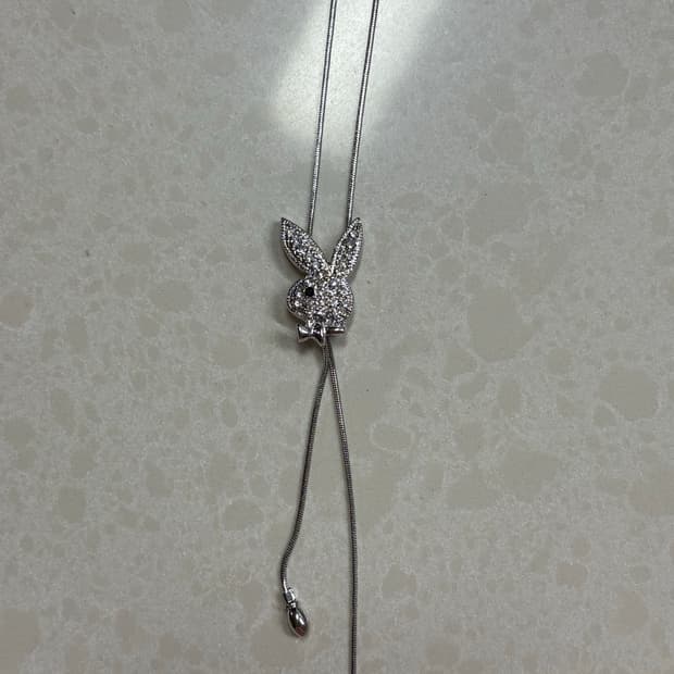 플레이보이 큐빅 목걸이 갸루 Y2K 빈티지