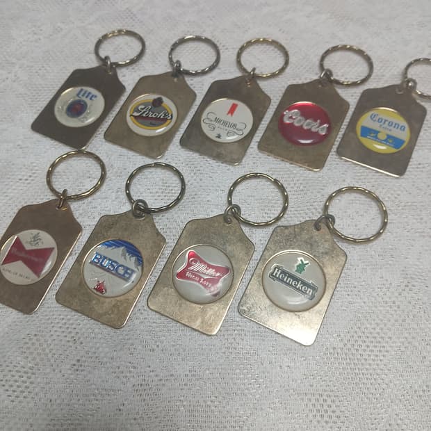 미국 빈티지 맥주 열쇠고리,키링